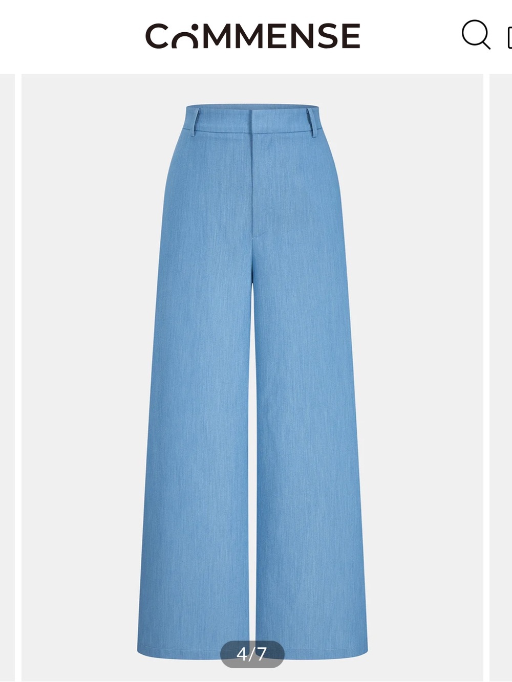 NWT Commense Light Blue Wide-Leg Trousers
